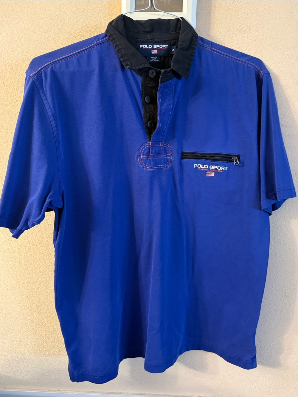 VINTAGE 90’s Polo  Sport by Ralph Lauren Men's Royal Blue Short-Sleeve Polo M